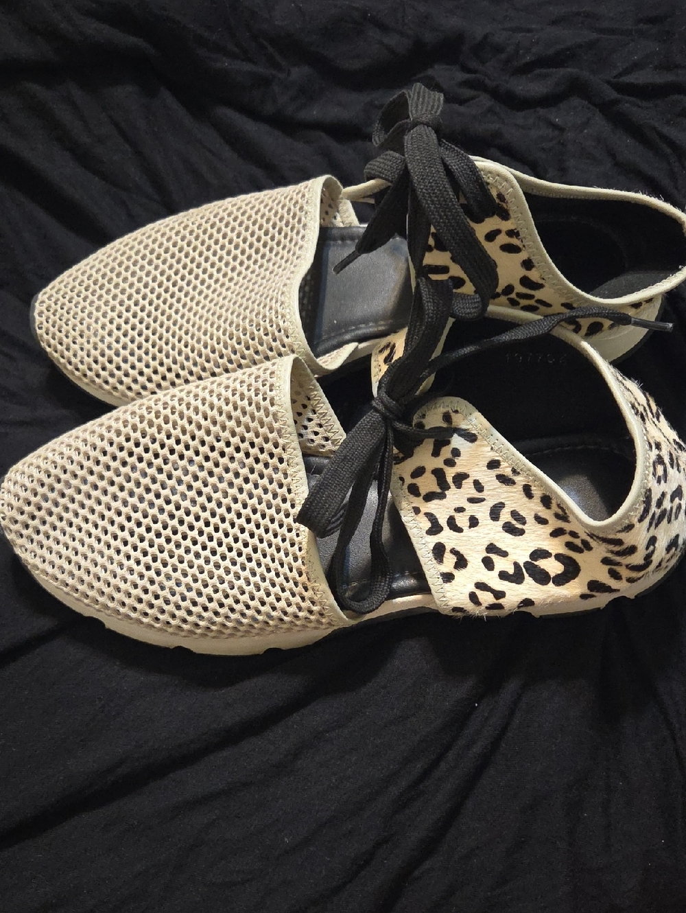 All Black Brand ladies sandles animal print 9.5-10